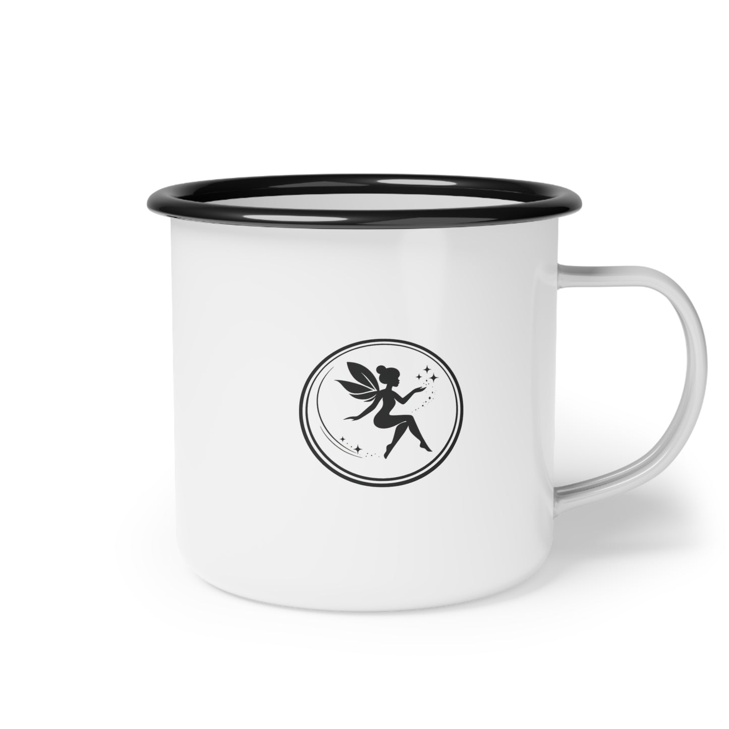 Enamel Camp Cup — "Fickle Coffee" Minimalist Camper Mug