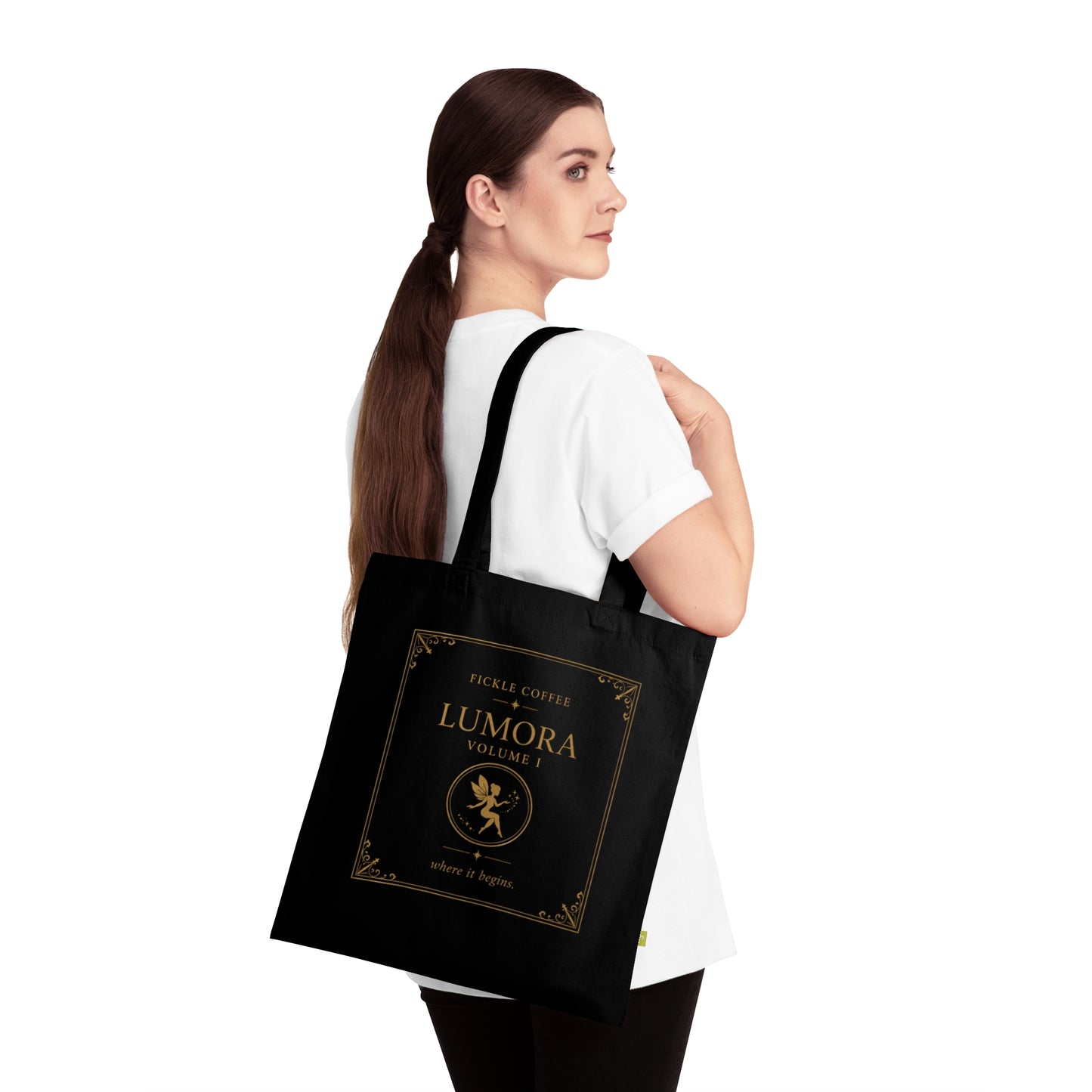 Lumora Tote Bag — 'The Light Within' Organic Cotton Bookish Tote