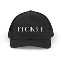 Fickle Snapback Trucker Cap — Vintage Distressed Text Mesh