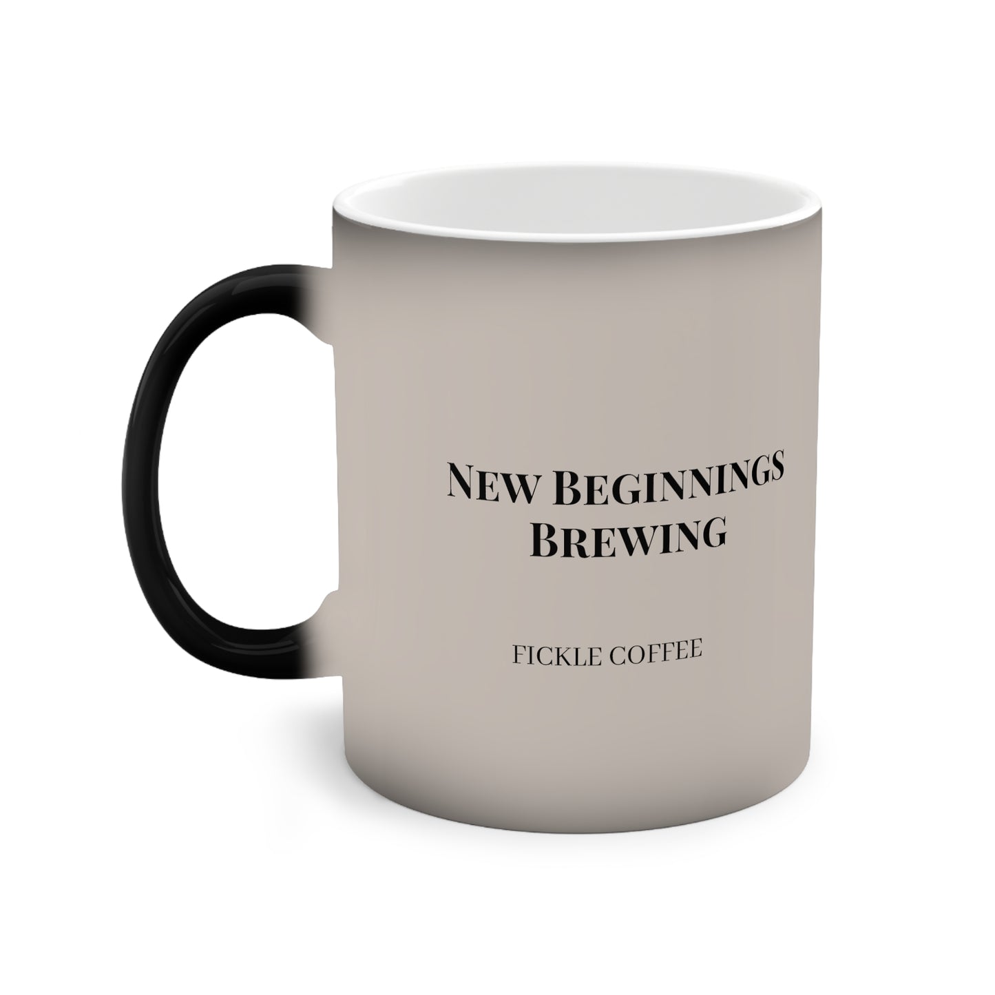 Color-Changing Mug — Minimal Neutral Morning Coffee Cup (11 oz)